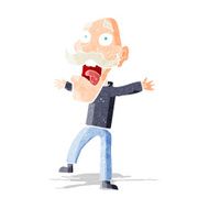 cartoon shocked old man N6