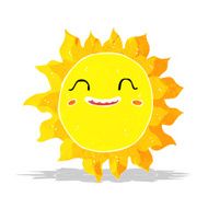 cartoon happy sun