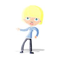cartoon woman pointing N22