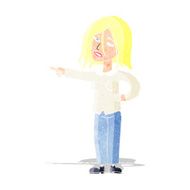 cartoon woman pointing N23