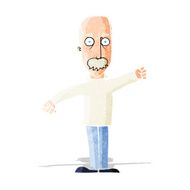 cartoon angry old man N23