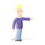 Cartoon Man Pointing N38