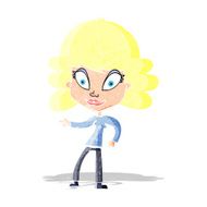 cartoon woman pointing N25
