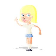 cartoon pretty girl with idea N2