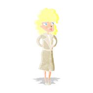 cartoon woman in trench coat N2