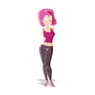 cartoon attractive girl N2