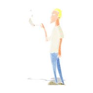 cartoon annoyed smoker