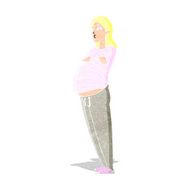 cartoon pregnant woman N8