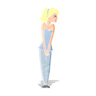 cartoon pretty woman N33