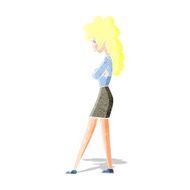 cartoon annoyed woman N26