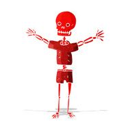 cartoon skeleton in clothes N2