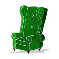 cartoon old armchair