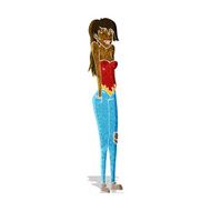 cartoon pretty woman shrugging shoulders N2