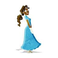 cartoon pretty woman in dress N6