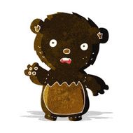 cartoon worried black bear