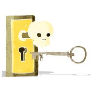 cartoon spooky door knob N2