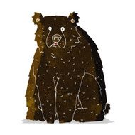 cartoon funny black bear