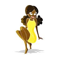 cartoon attractive woman posing N2
