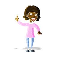 cartoon woman with idea N30