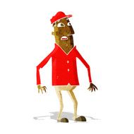 cartoon shocked man N33