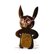 cartoon rabbit wearing spectacles N2