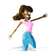 cartoon jumping woman N2