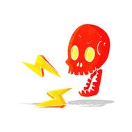 cartoon crazy skull N2