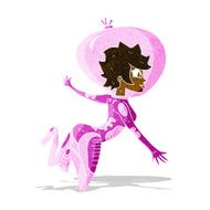 cartoon space woman N5