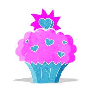 cartoon love heart cupcake N2