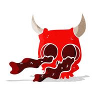 cartoon halloween skull N2