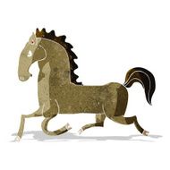 cartoon running horse