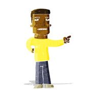Cartoon Man Pointing N40