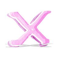 cartoon letter x N7
