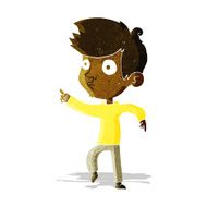 cartoon pointing boy N5