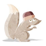 cartoon squirrel wearing hat