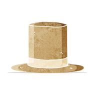 cartoon old top hat N8