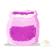 cartoon pink bag of flour