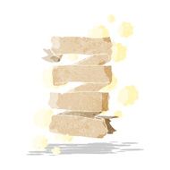 cartoon heraldic scroll banner N2