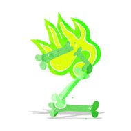 cartoon halloween bone number N12
