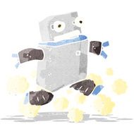 cartoon running robot N2