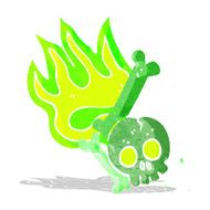 cartoon halloween bone number N19