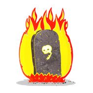 cartoon spooky grave N10