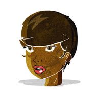 cartoon pretty female face N11