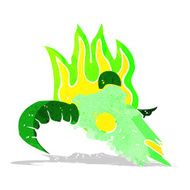 cartoon magic ram skull