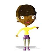 cartoon happy woman N40