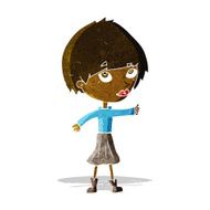 cartoon woman giving thumbs up symbol N8