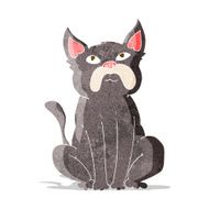 cartoon grumpy little dog N3