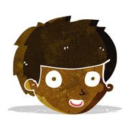 cartoon happy boy's face N3