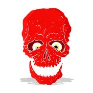 cartoon spooky skull N38