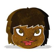 cartoon female face N18